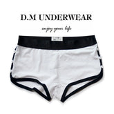 D.m Men's Boxer Briefs Solid Color Buttons D.M UNDERWEAR